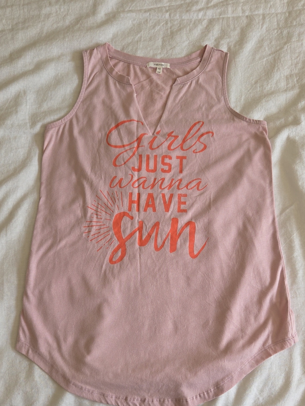 Maurices Pink Graphic 'Girls Just Wanna Have Sun' Tank